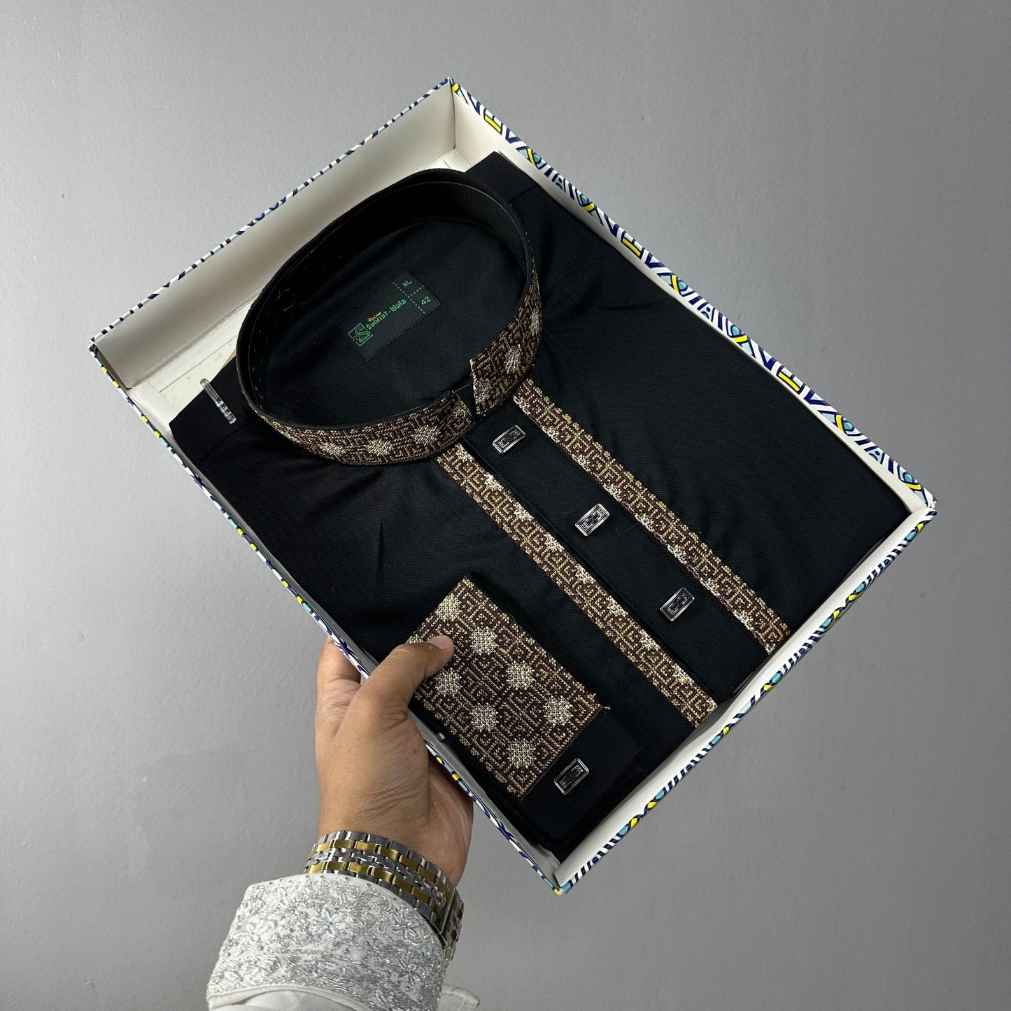 Premium Grace Cotton Panjabi – Emerald Noble -MS004