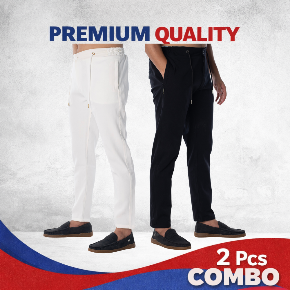 COMBO DUBI PANT CUT PAJAMA BLACK & WHITE