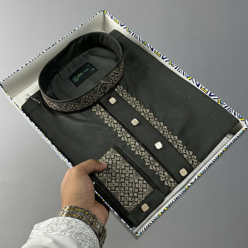 Premium Bamboo Cotton Panjabi – Forest Majesty -MS002