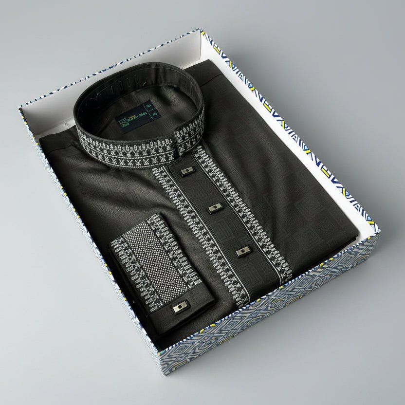 Premium Bamboo Cotton Panjabi – Moss Executive -MS003