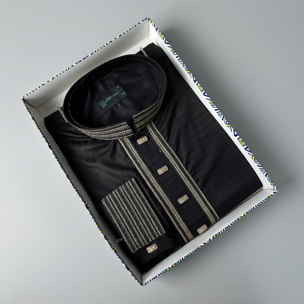 Premium Bamboo Cotton Panjabi – Sage Elegance MS006