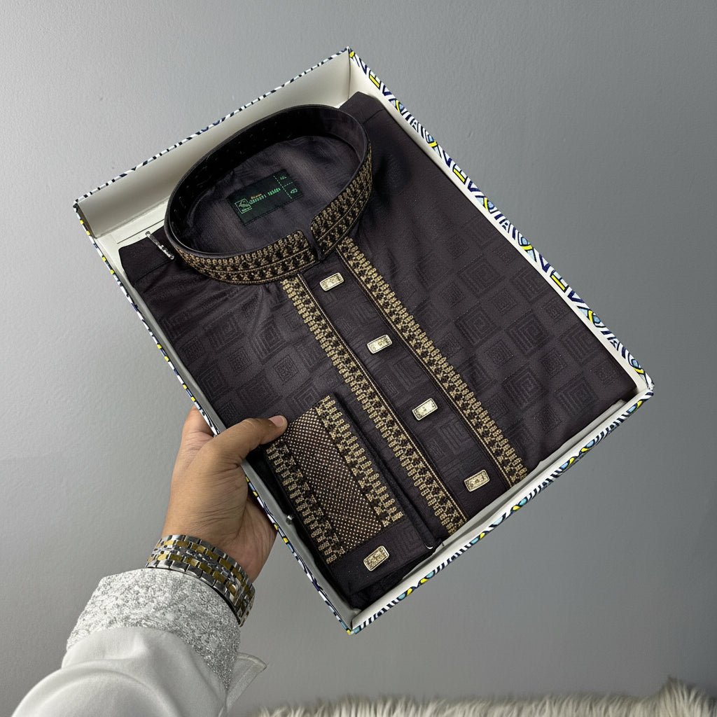 Premium Bamboo Cotton Panjabi – Royal Mulberry -MS012