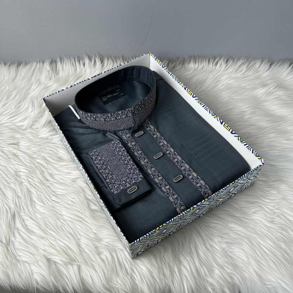 Premium Bamboo Cotton Panjabi – Sage Green -MS014