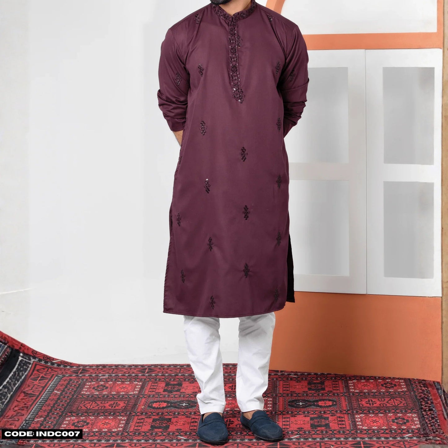 Bombay Chicken Cotton Kurta Panjabi for Men - INDC007 - ND LIFESTYLE