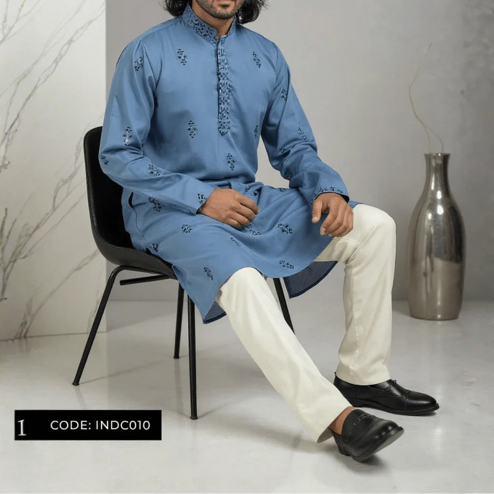 Bombay Chicken Cotton Kurta Panjabi for Men - INDC010 - ND LIFESTYLE