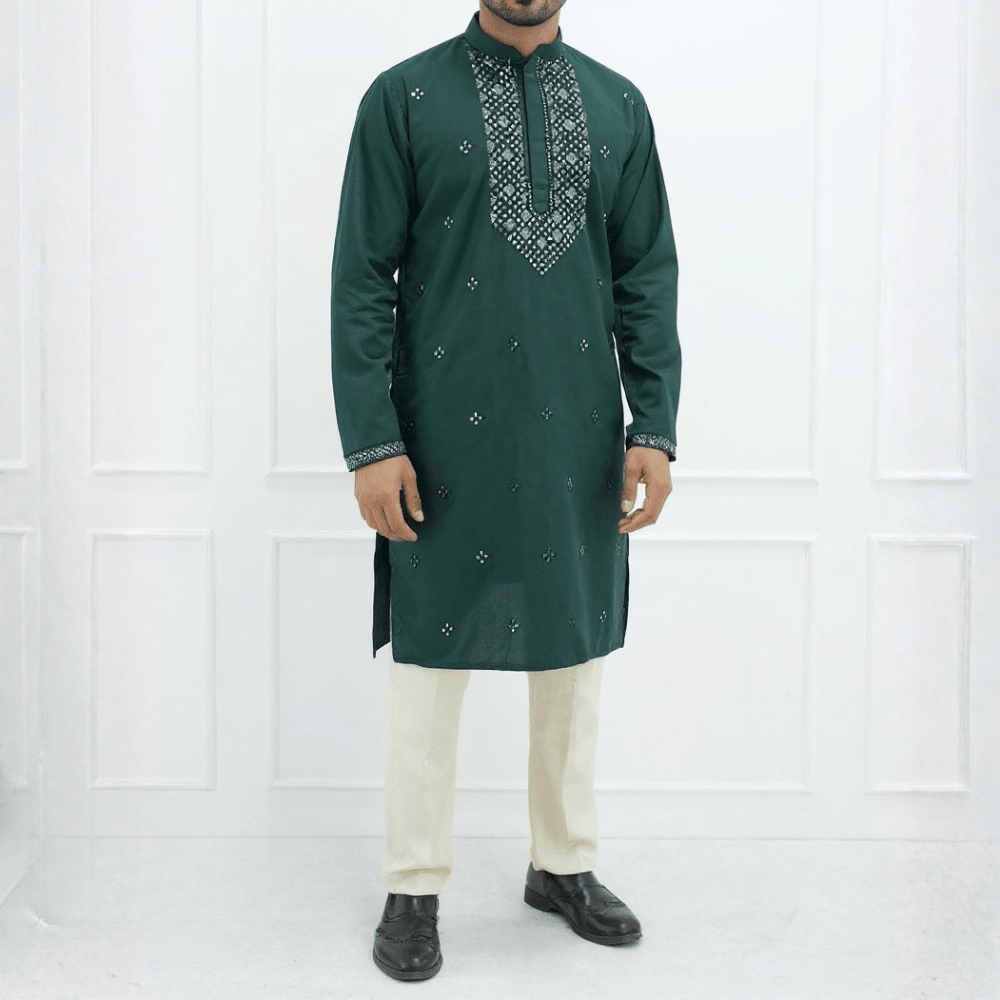 Bombay Chicken Cotton Kurta Panjabi for Men - INDC012 - ND LIFESTYLE