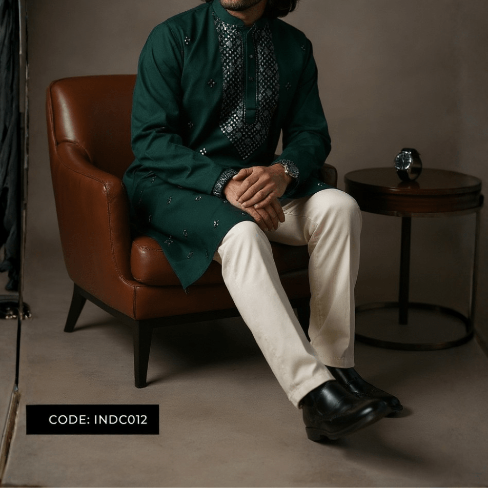 Bombay Chicken Cotton Kurta Panjabi for Men - INDC012 - ND LIFESTYLE