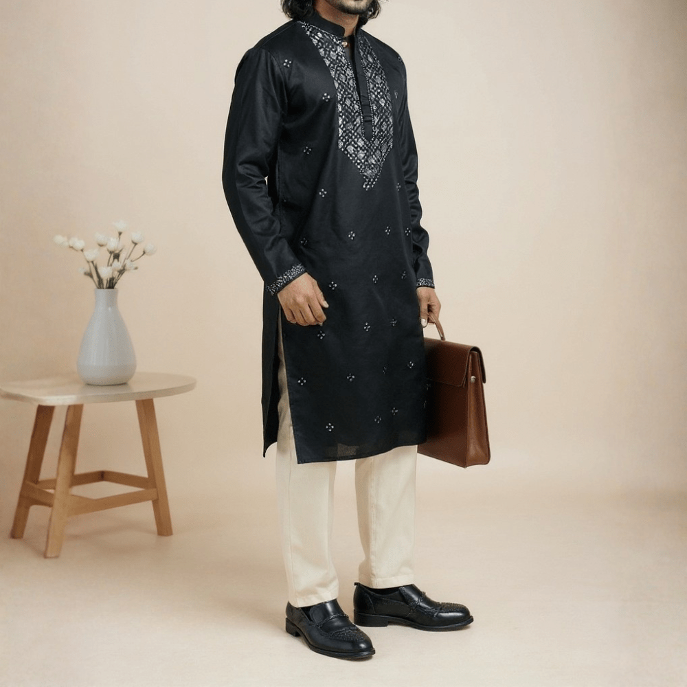 Bombay Chicken Cotton Kurta Panjabi for Men - INDC013 - ND LIFESTYLE