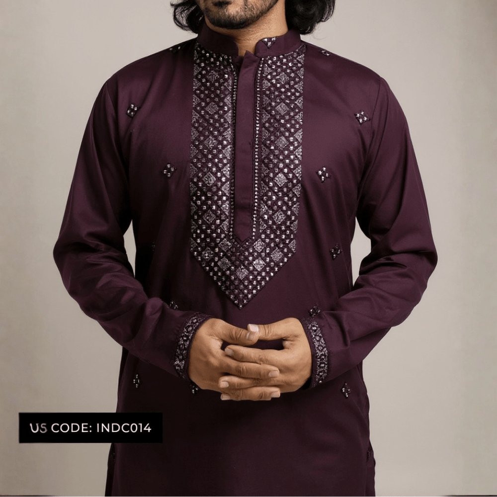 Bombay Chicken Cotton Kurta Panjabi for Men - INDC014 - ND LIFESTYLE