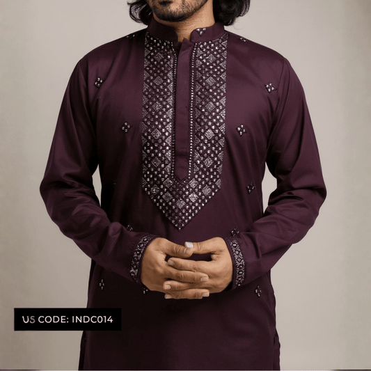 Bombay Chicken Cotton Kurta Panjabi for Men - INDC014 - ND LIFESTYLE