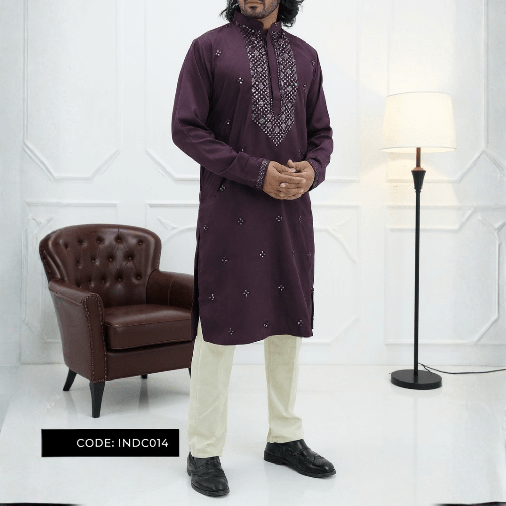Bombay Chicken Cotton Kurta Panjabi for Men - INDC014 - ND LIFESTYLE