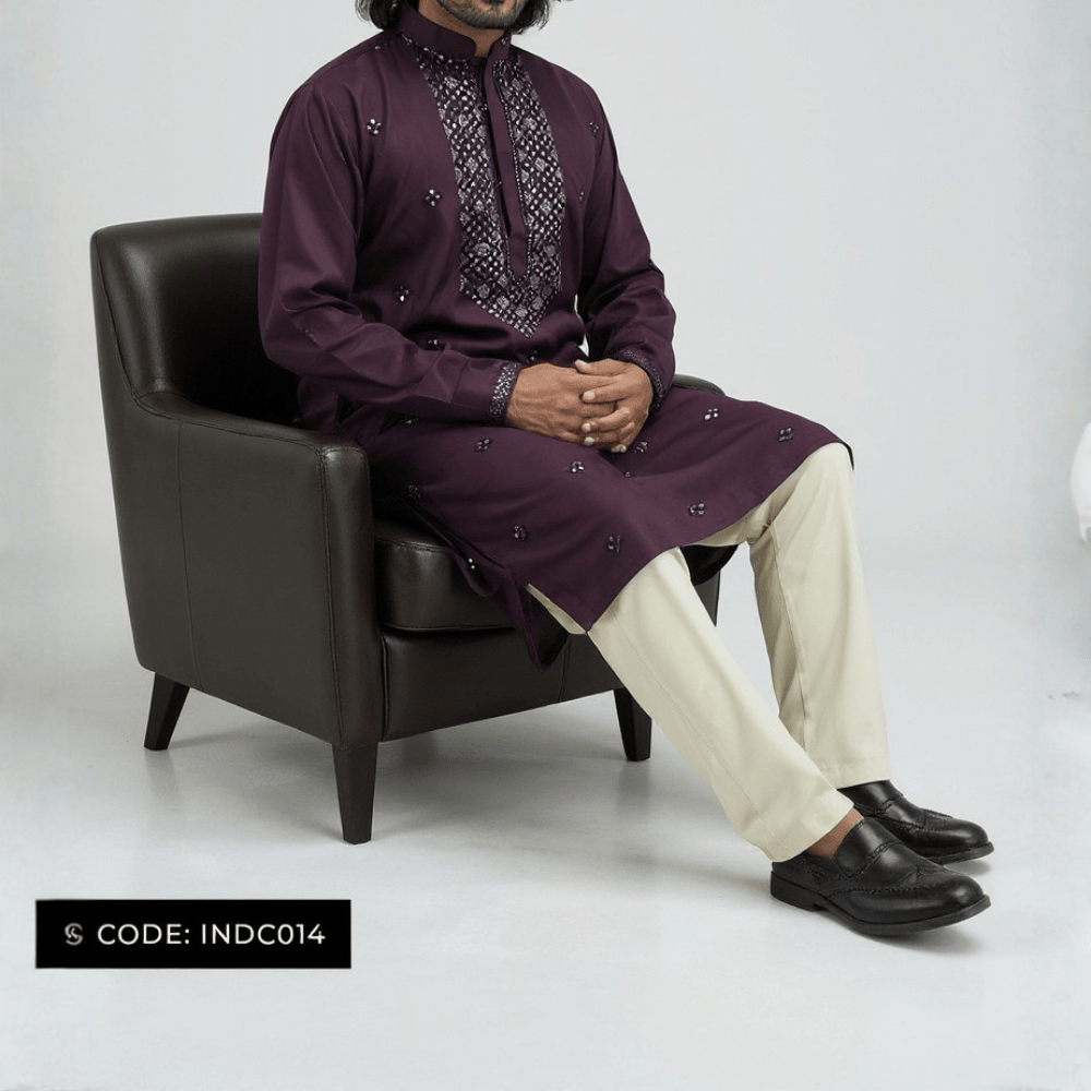 Bombay Chicken Cotton Kurta Panjabi for Men - INDC014 - ND LIFESTYLE