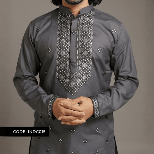 Bombay Chicken Cotton Kurta Panjabi for Men - INDC015 - ND LIFESTYLE