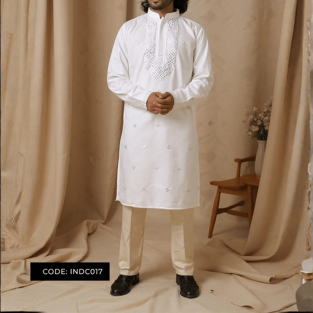 Bombay Chicken Cotton Kurta Panjabi for Men - INDC017 - ND LIFESTYLE