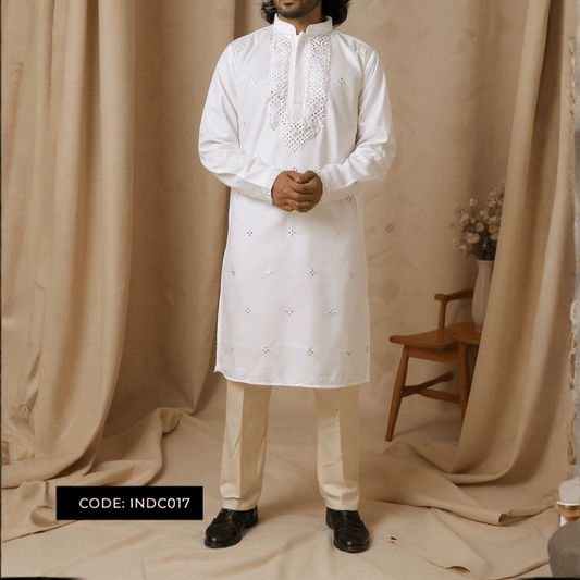 Bombay Chicken Cotton Kurta Panjabi for Men - INDC017 - ND LIFESTYLE