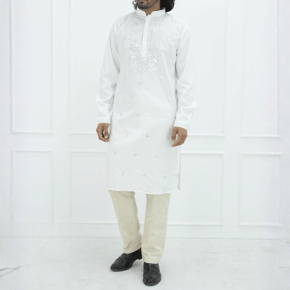Bombay Chicken Cotton Kurta Panjabi for Men - INDC017 - ND LIFESTYLE