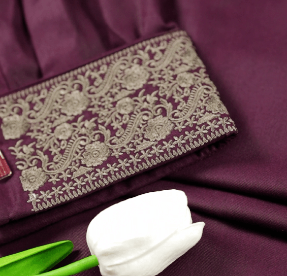 ✨ Elegant Maroon Fancy Cotton Panjabi – Premium Embroidery 👑 -MS024