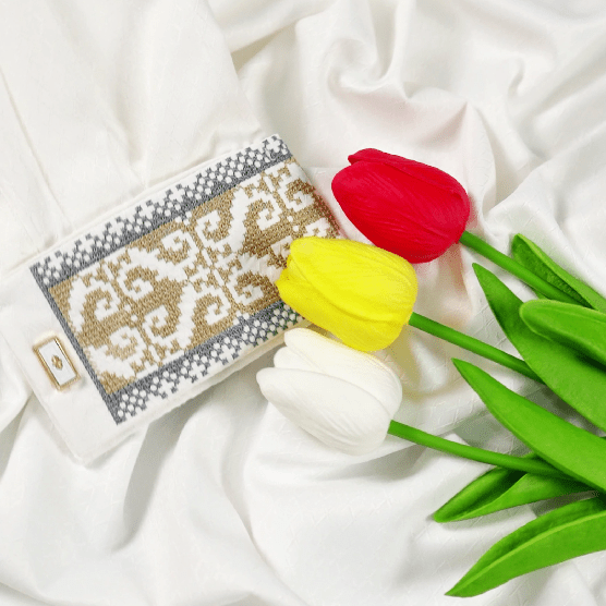 ✨ Elegant Off-White Fancy Cotton Panjabi – Premium Embroidery 👑 -MS026