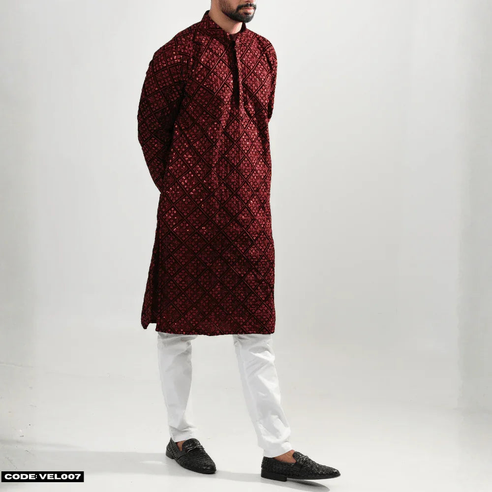 MOST DEMANDING VELVET KURTA PANJABI - VEL007 - ND LIFESTYLE