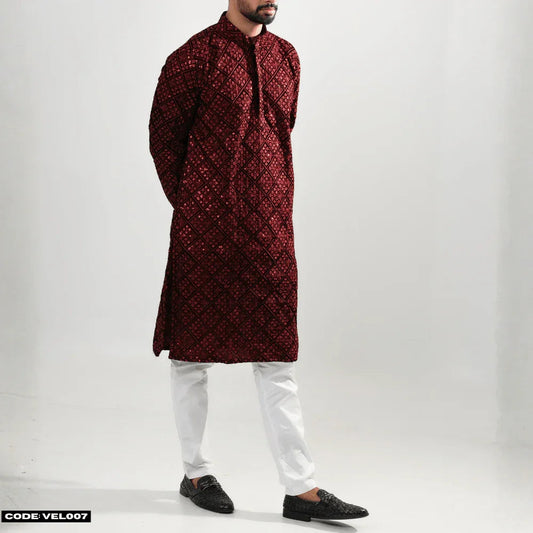 MOST DEMANDING VELVET KURTA PANJABI - VEL007 - ND LIFESTYLE