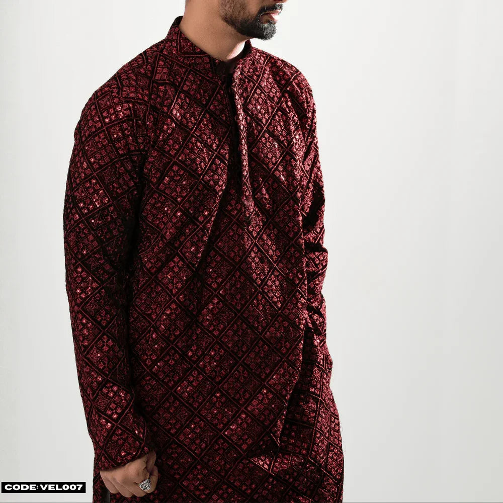 MOST DEMANDING VELVET KURTA PANJABI - VEL007 - ND LIFESTYLE