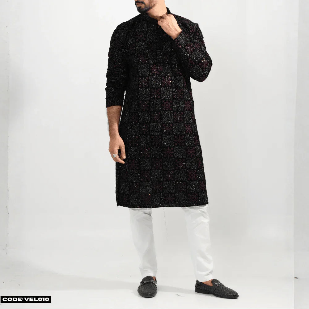 MOST DEMANDING VELVET KURTA PANJABI - VEL010 - ND LIFESTYLE