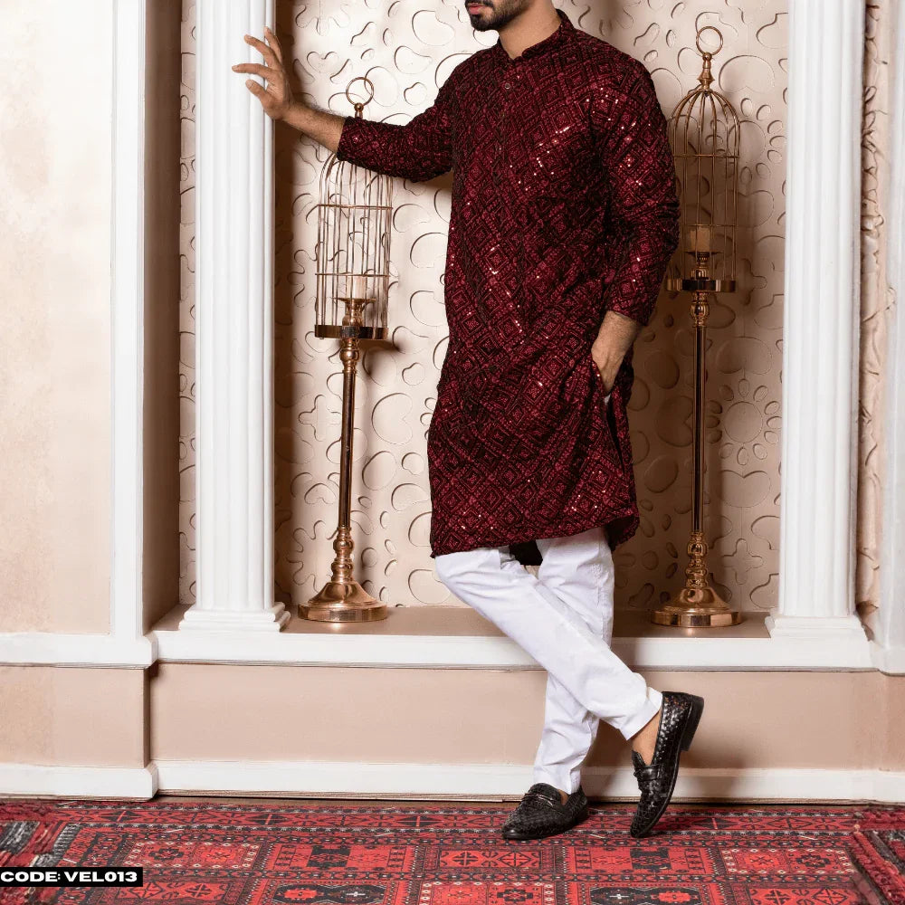 MOST DEMANDING VELVET KURTA PANJABI - VEL013 - ND LIFESTYLE