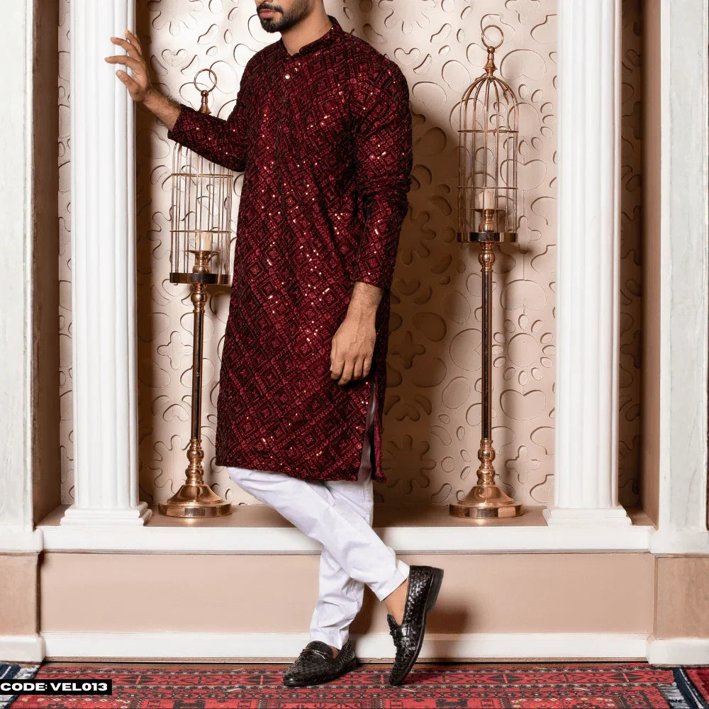 MOST DEMANDING VELVET KURTA PANJABI - VEL013 - ND LIFESTYLE