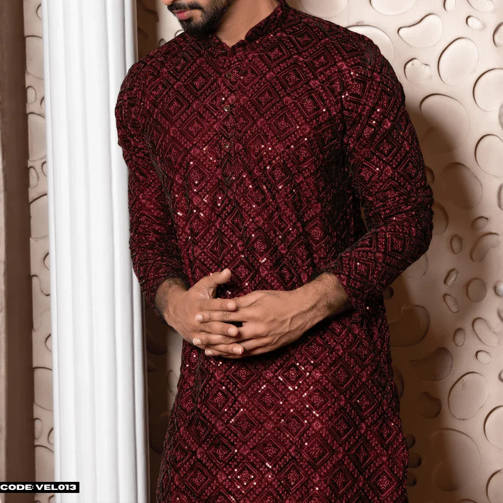 MOST DEMANDING VELVET KURTA PANJABI - VEL013 - ND LIFESTYLE