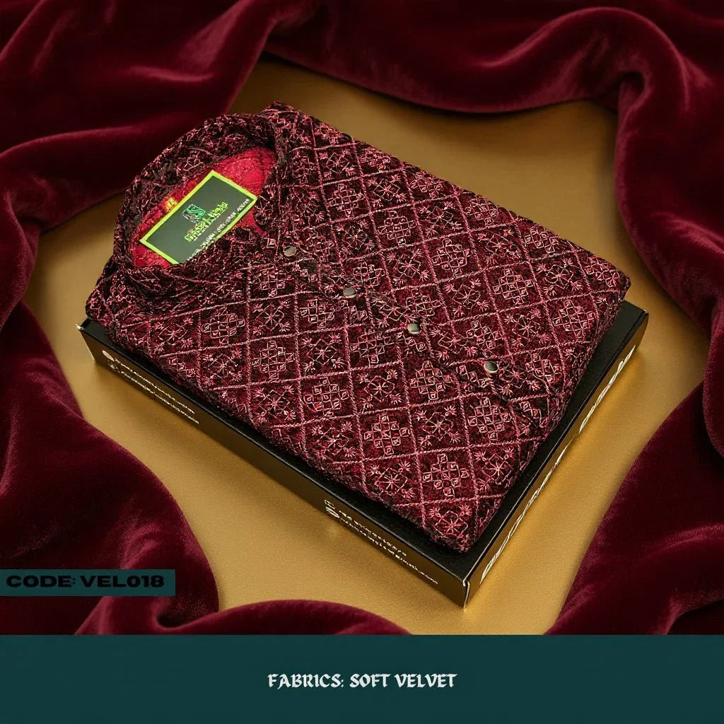 MOST DEMANDING VELVET KURTA PANJABI - VEL018 - ND LIFESTYLE