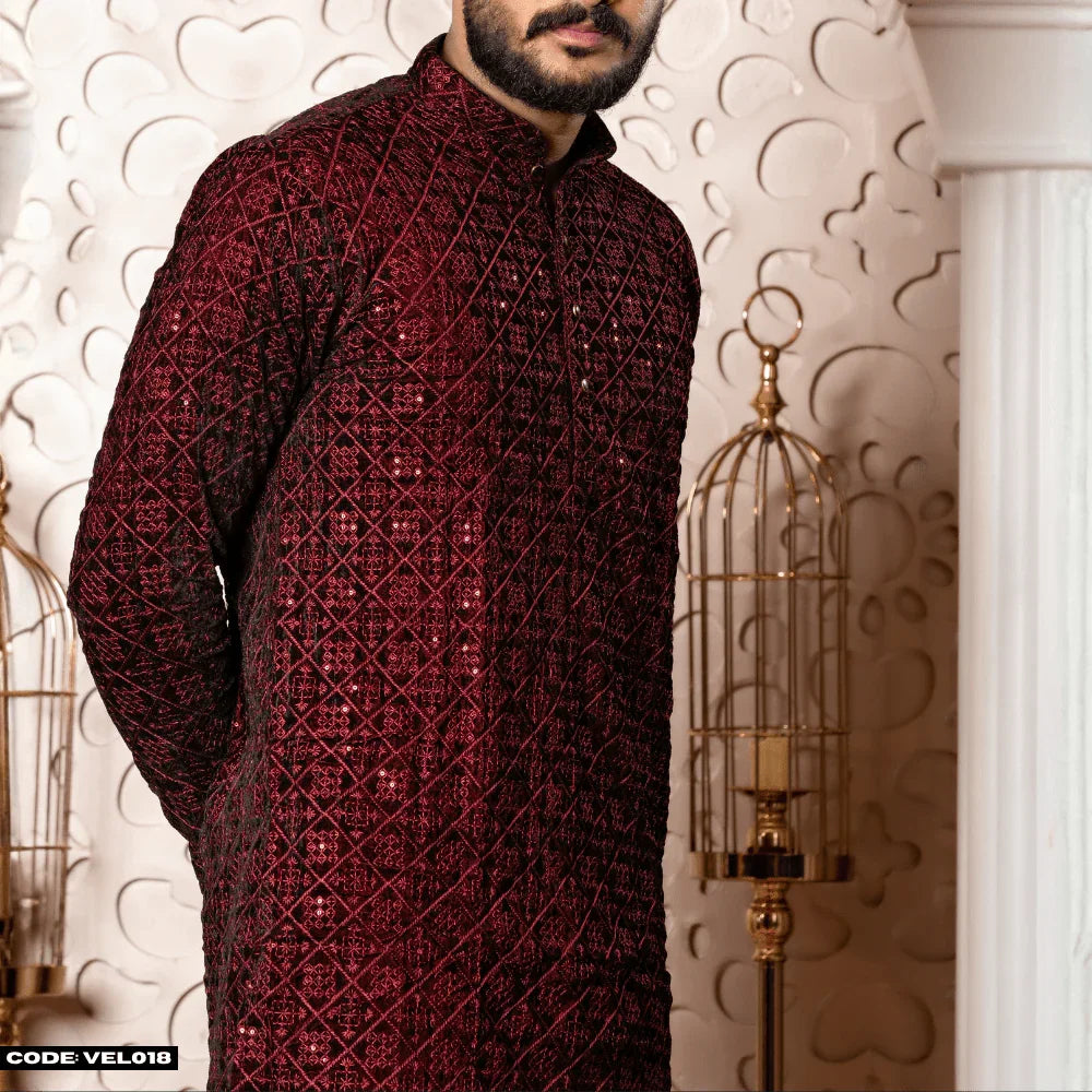 MOST DEMANDING VELVET KURTA PANJABI - VEL018 - ND LIFESTYLE