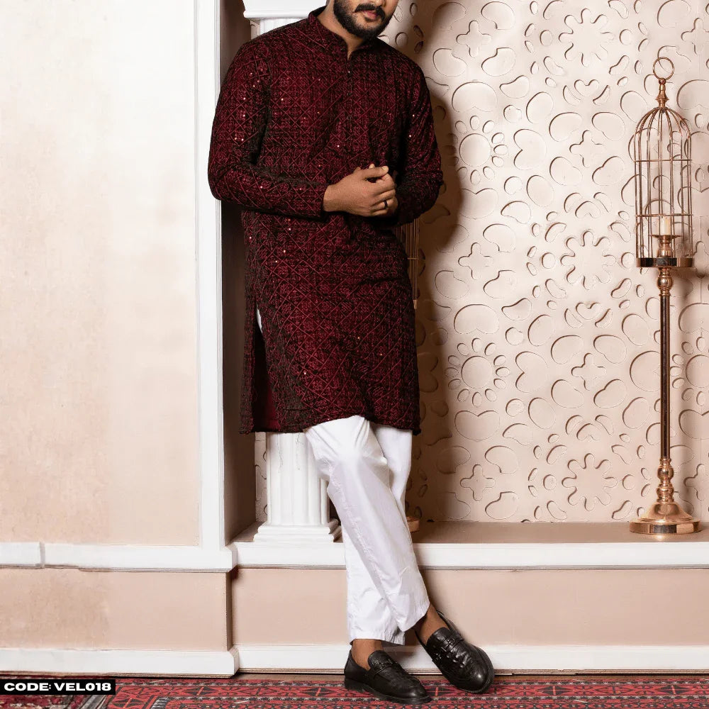 MOST DEMANDING VELVET KURTA PANJABI - VEL018 - ND LIFESTYLE