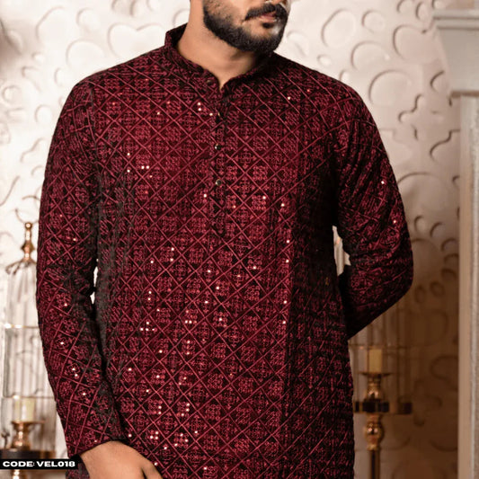 MOST DEMANDING VELVET KURTA PANJABI - VEL018 - ND LIFESTYLE