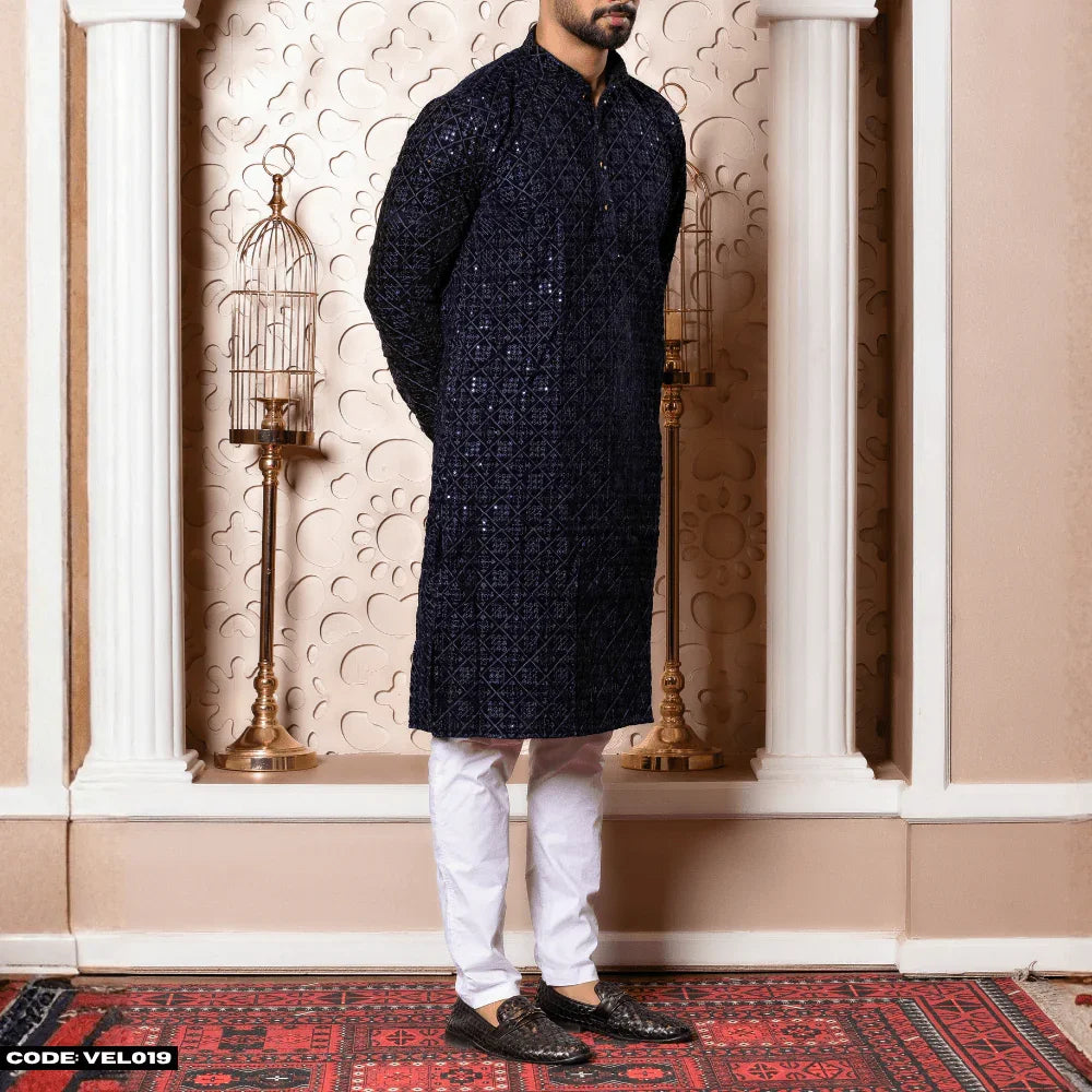 MOST DEMANDING VELVET KURTA PANJABI - VEL019 - ND LIFESTYLE