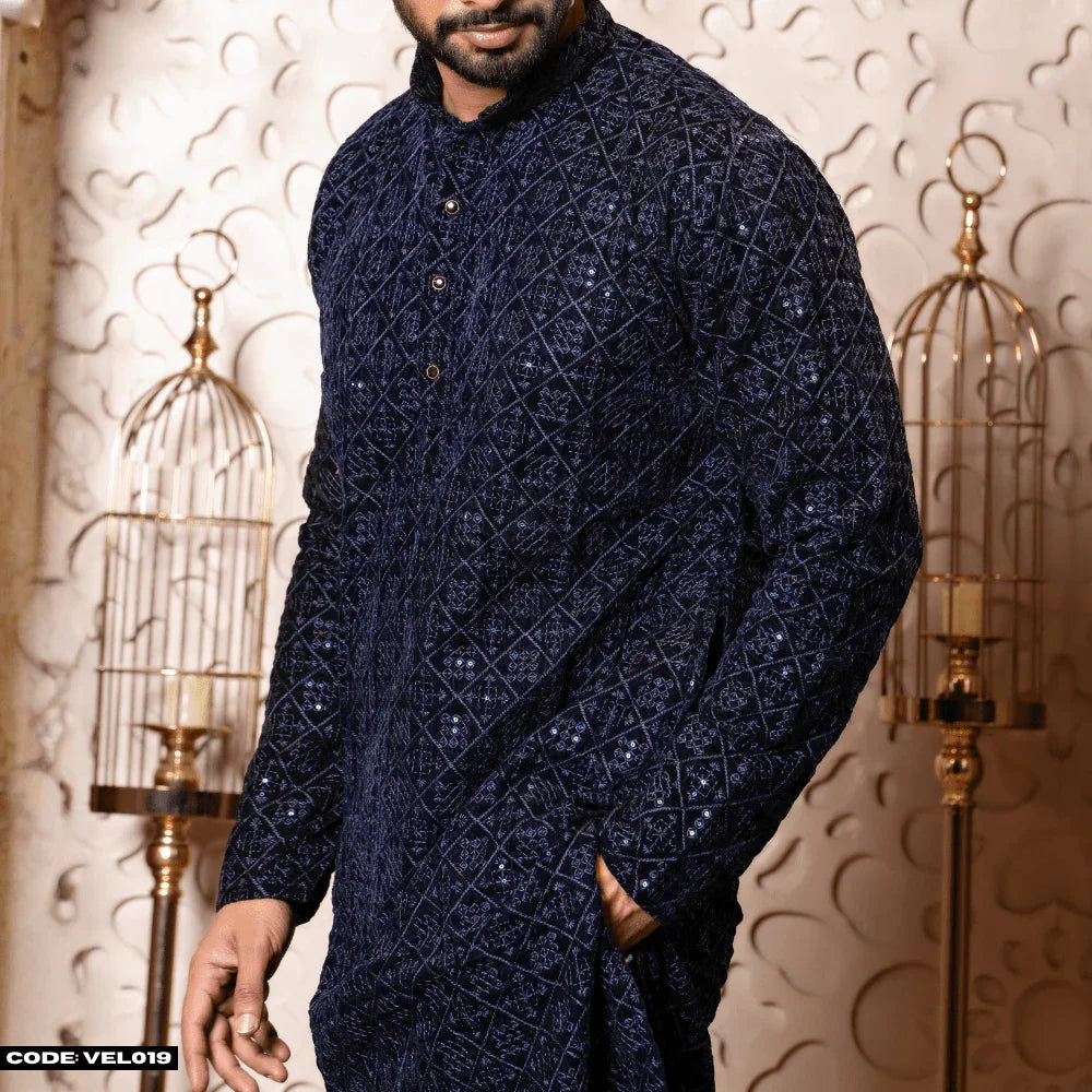 MOST DEMANDING VELVET KURTA PANJABI - VEL019 - ND LIFESTYLE
