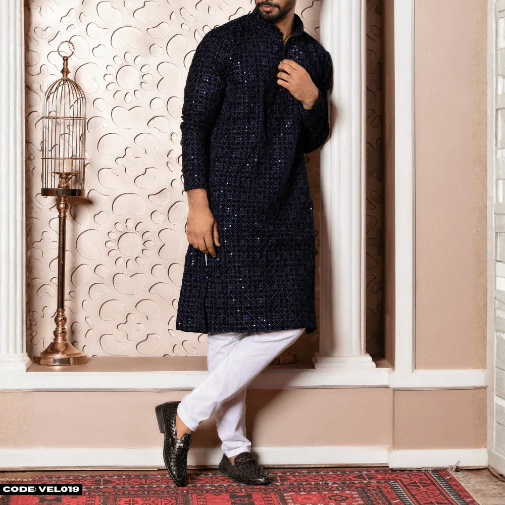 MOST DEMANDING VELVET KURTA PANJABI - VEL019 - ND LIFESTYLE