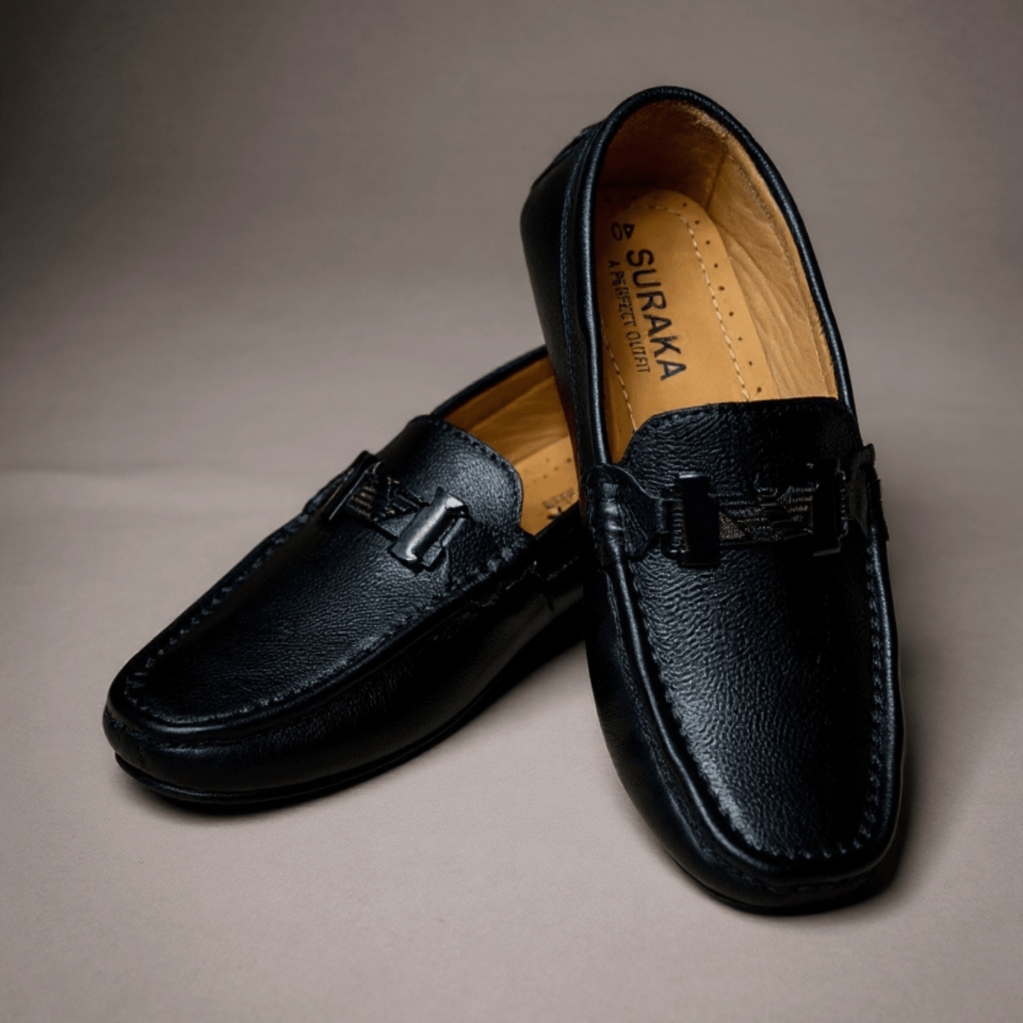 ORIGINAL LEATHER LOAFER ARMANI BLACK - ND LIFESTYLE