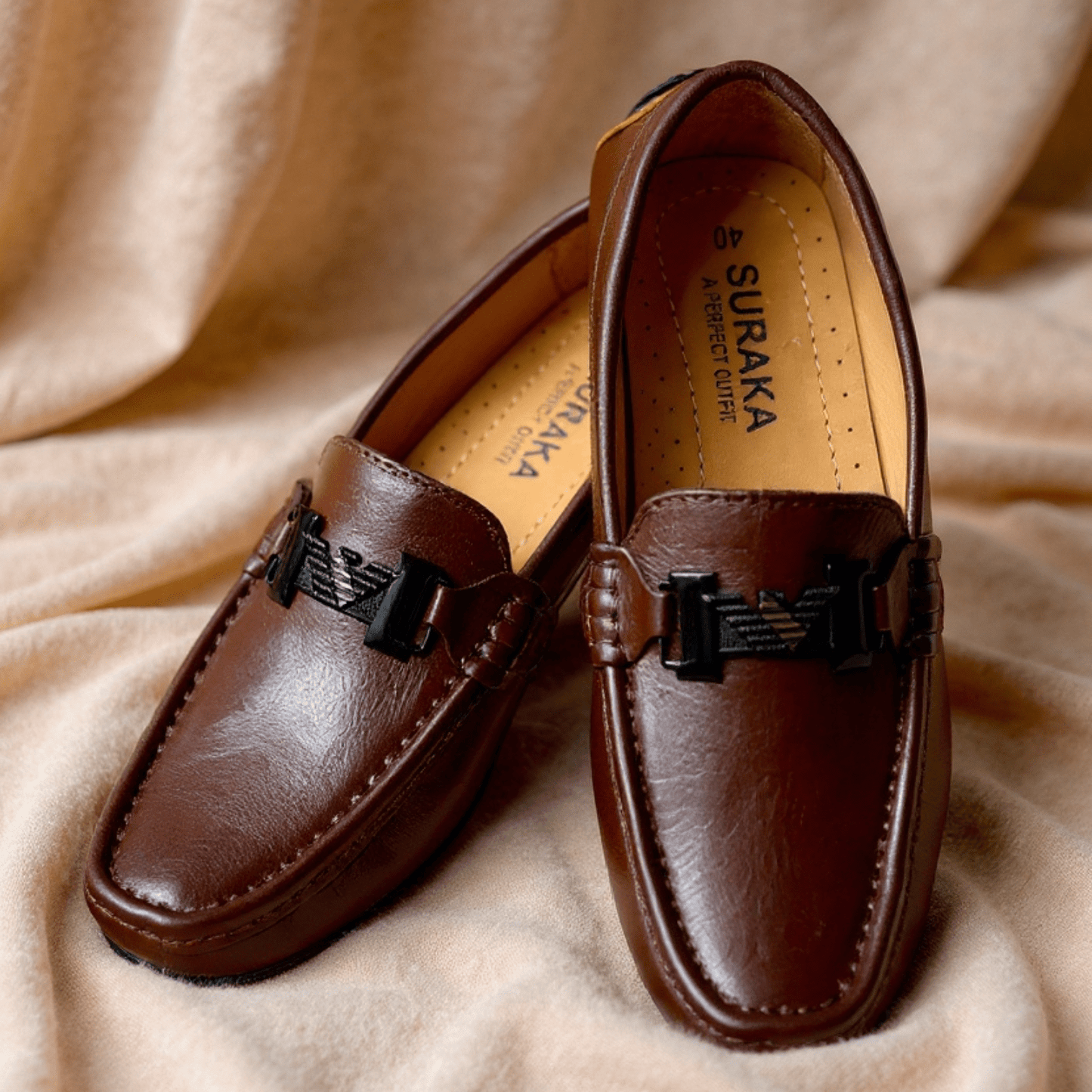 ORIGINAL LEATHER LOAFER ARMANI CHOCOLATE - ND LIFESTYLE