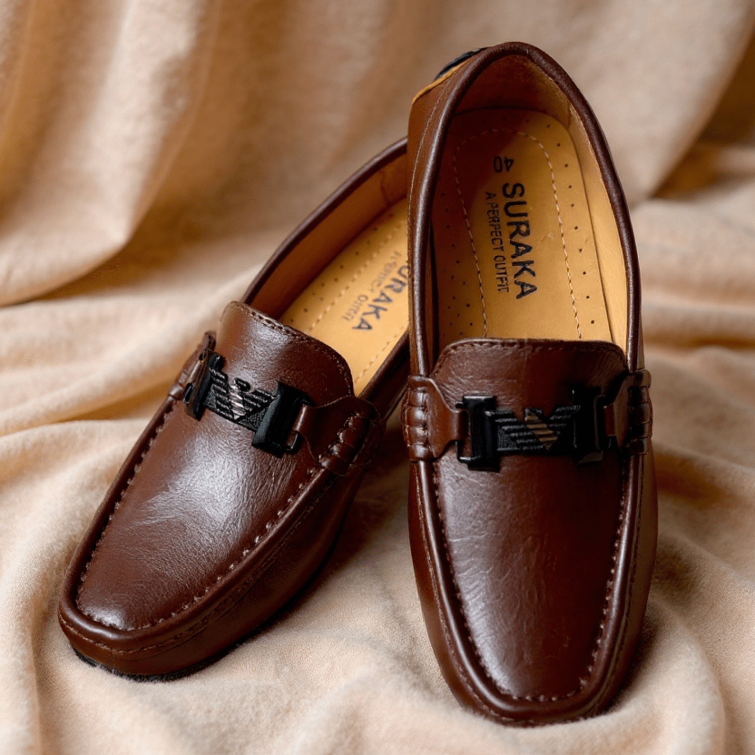 ORIGINAL LEATHER LOAFER ARMANI CHOCOLATE - ND LIFESTYLE