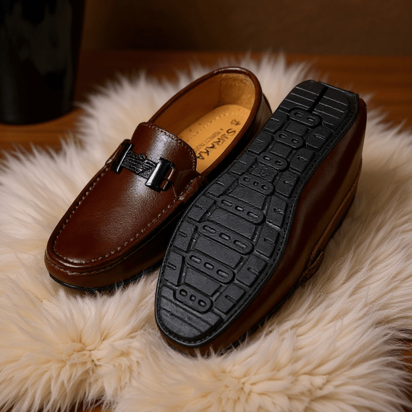 ORIGINAL LEATHER LOAFER ARMANI CHOCOLATE - ND LIFESTYLE