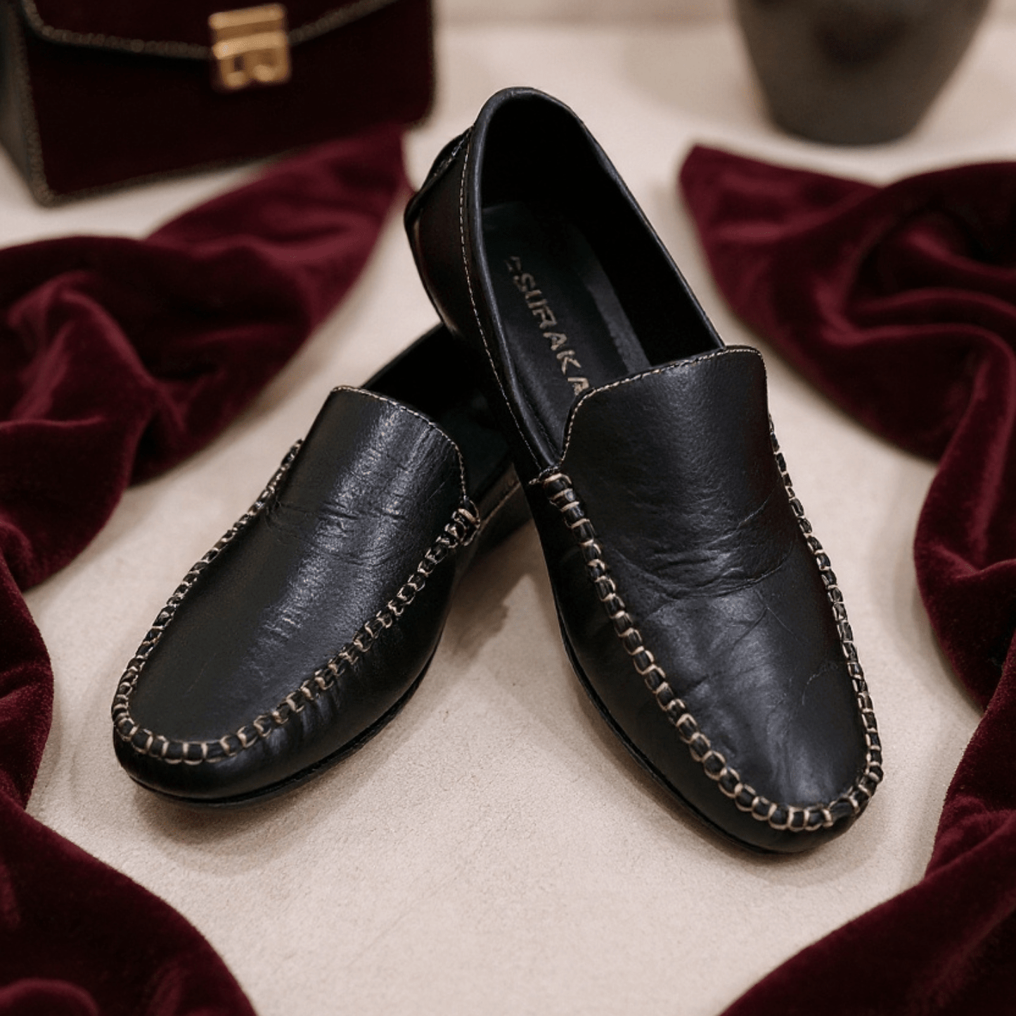 ORIGINAL LEATHER LOAFER BLACK GOLDEN RIPE - ND LIFESTYLE