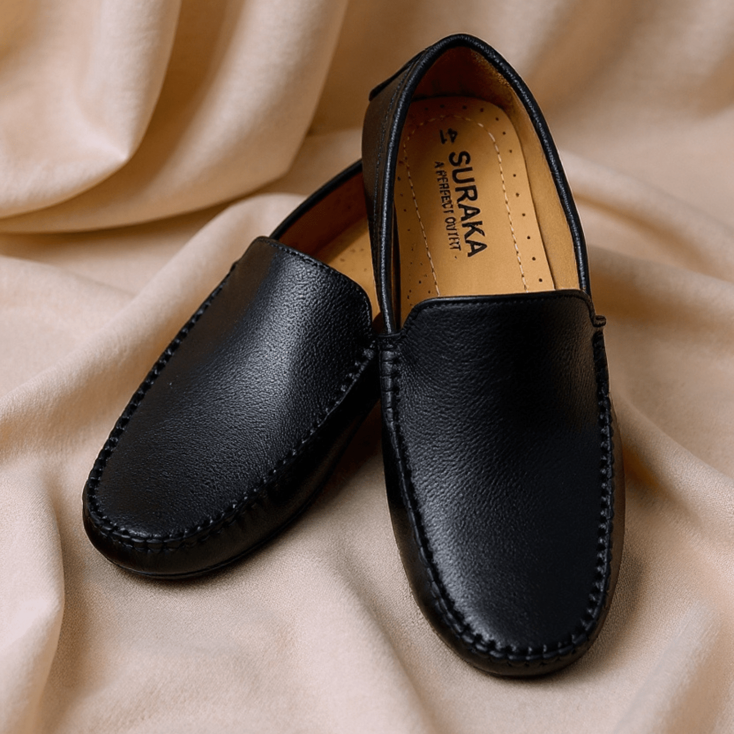 ORIGINAL LEATHER LOAFER KUCHI BLACK - ND LIFESTYLE