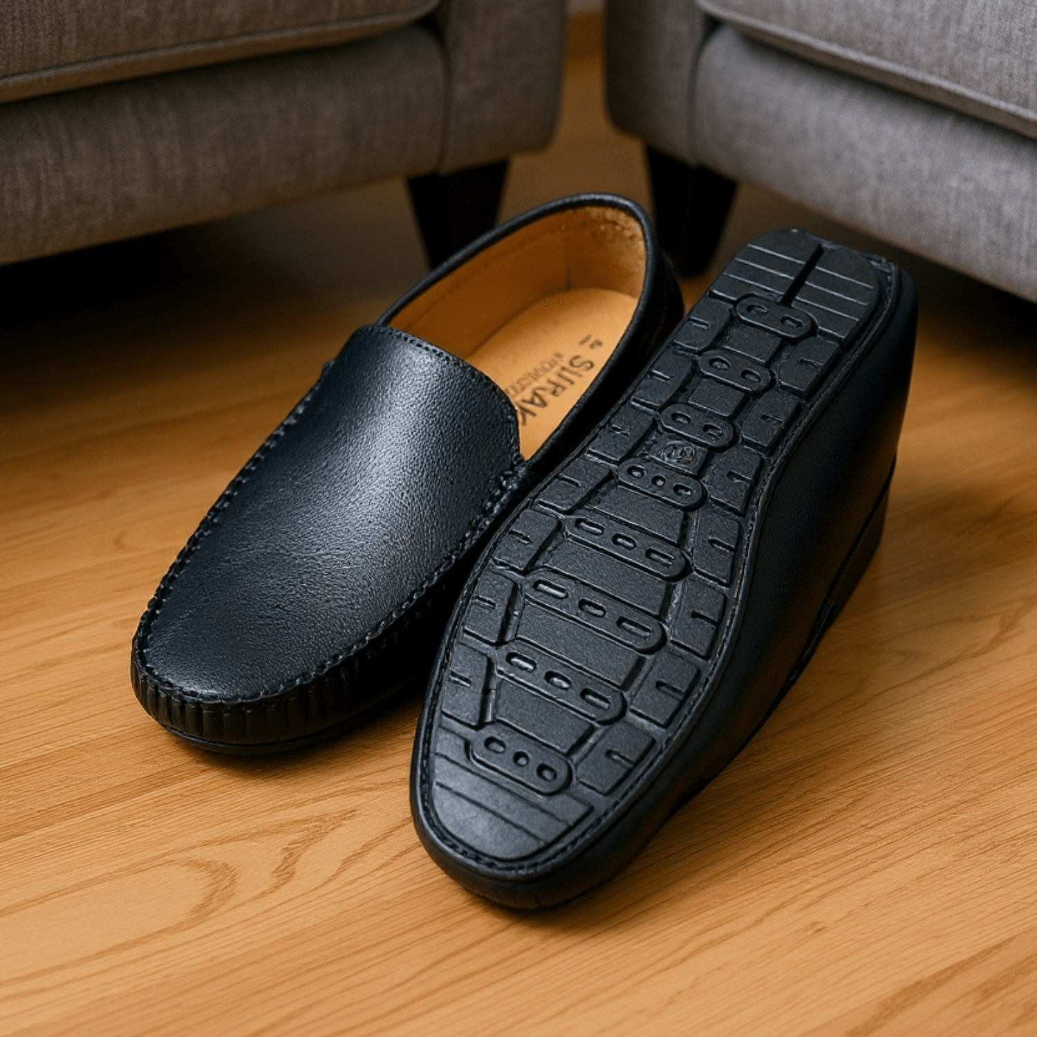 ORIGINAL LEATHER LOAFER KUCHI BLACK - ND LIFESTYLE
