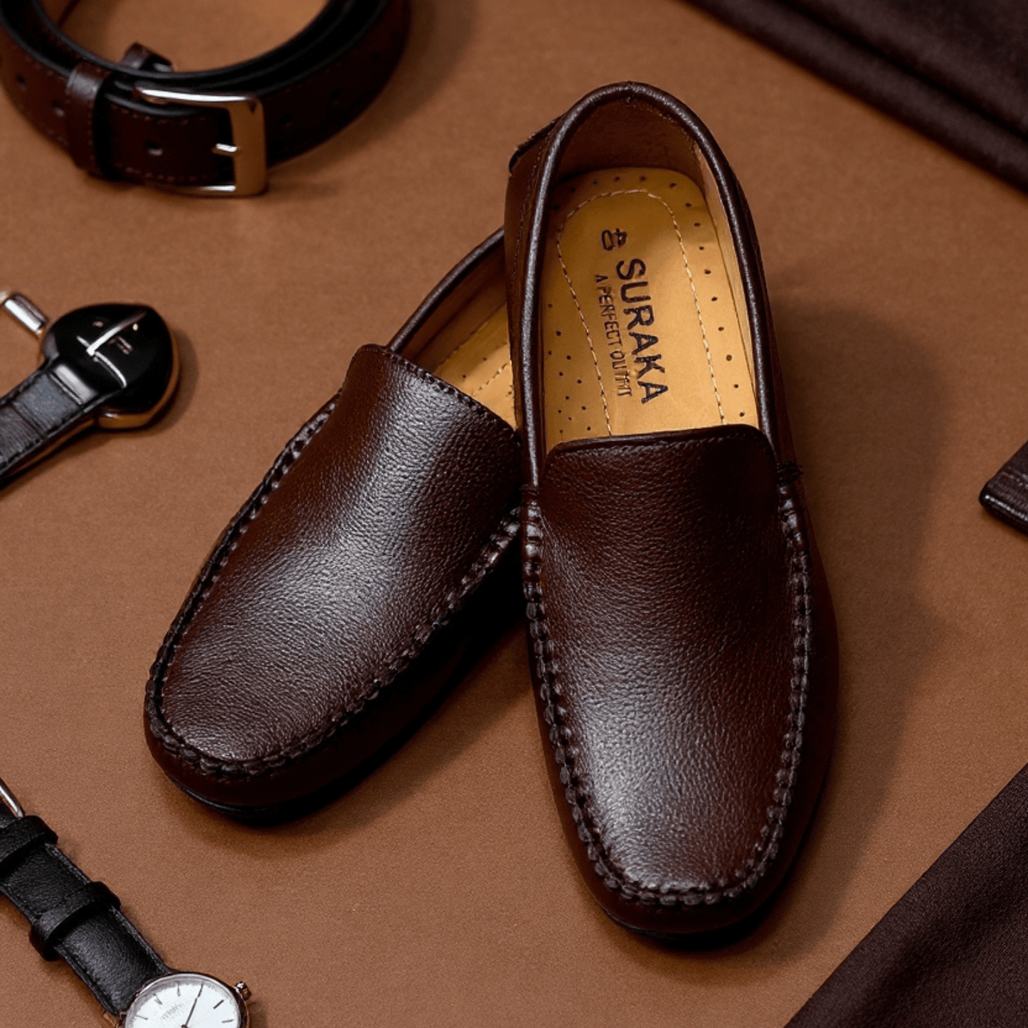 ORIGINAL LEATHER LOAFER KUCHI CHOCOLATE - ND LIFESTYLE