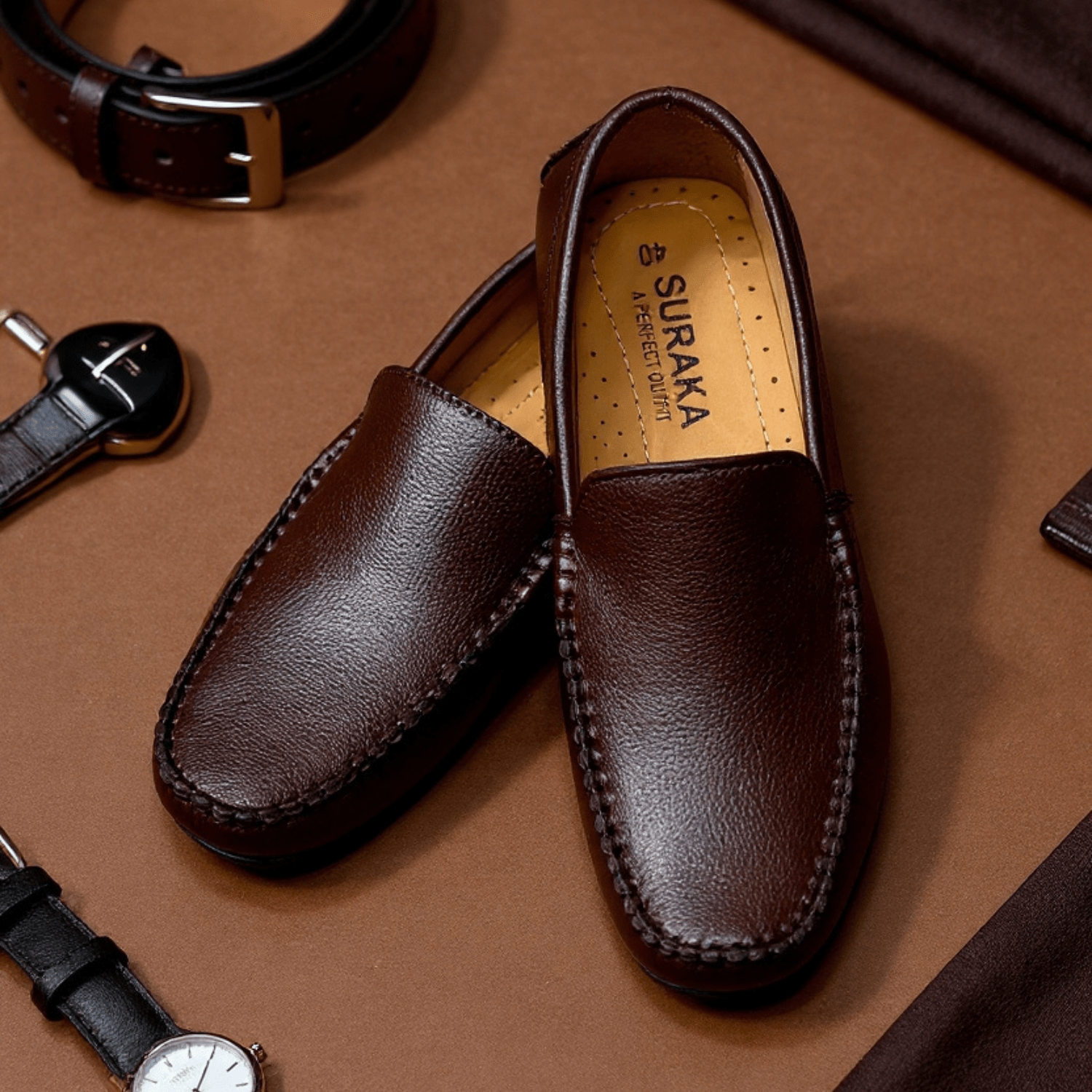 ORIGINAL LEATHER LOAFER KUCHI CHOCOLATE - ND LIFESTYLE