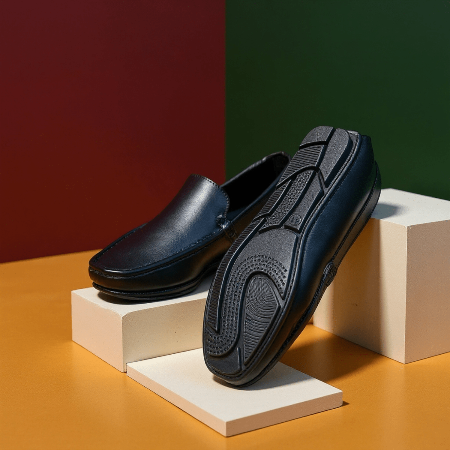 ORIGINAL LEATHER LOAFER SOLID BLACK - ND LIFESTYLE