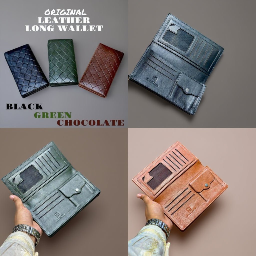 Original Leather Party Long Wallet – Chocolate | Premium Long Wallet - ND LIFESTYLE