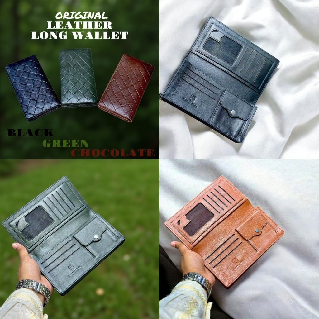 Original Leather Party Long Wallet – Chocolate | Premium Long Wallet - ND LIFESTYLE